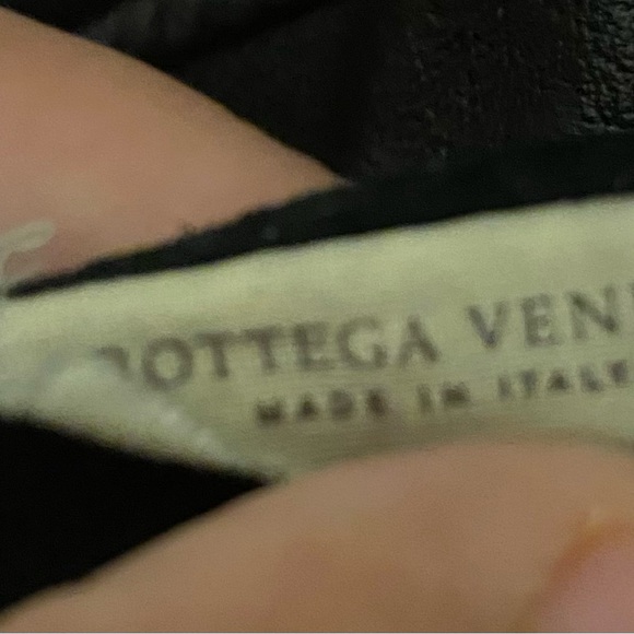 BOTTEGA VENETA Vintage Black Suede And W/ Leather Straps In Excellent Condition - Picture 4 of 11